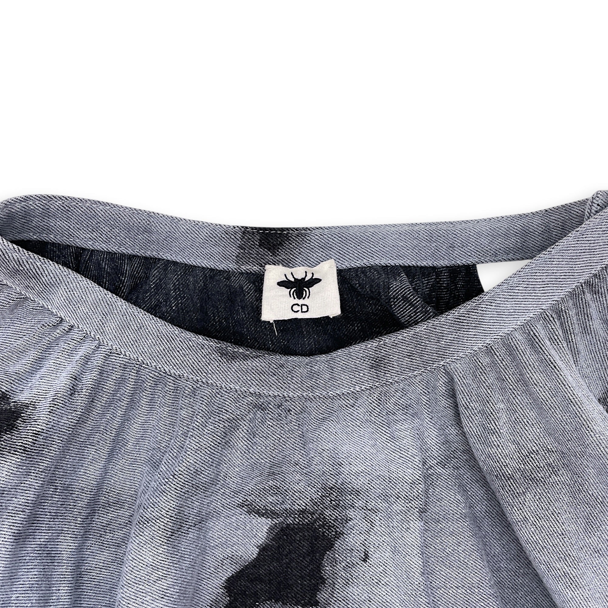 Tie Dye Long Flare Skirt 34 Grey Ready-To-Wear in Cotton CL2511-17328 3
