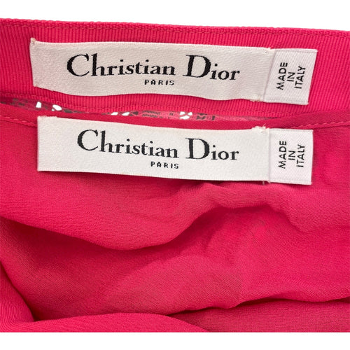 Dior Knitted Lace Diorivera Flared Midi Skirt 34 Pink Ready-To-Wear in Cotton CL2511-17329 4