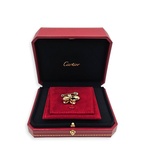 Grain de Cafe, 6 Diamonds, 0.22 Carat Brooch in Gold CL2511-17349 3