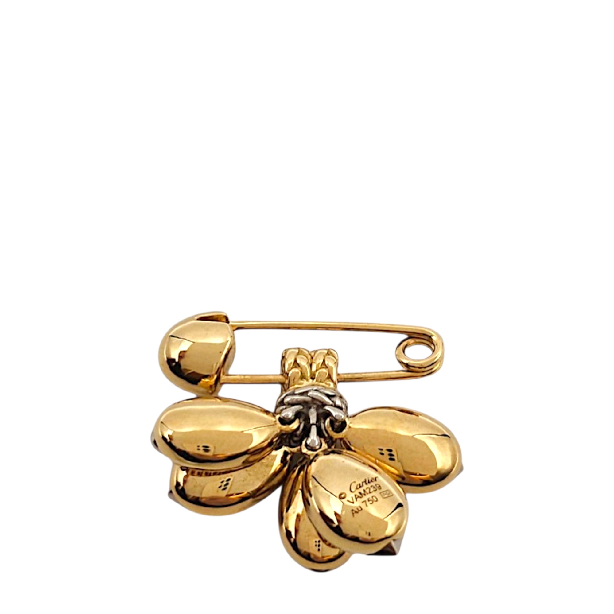 Grain de Cafe, 6 Diamonds, 0.22 Carat Brooch in Gold CL2511-17349 2
