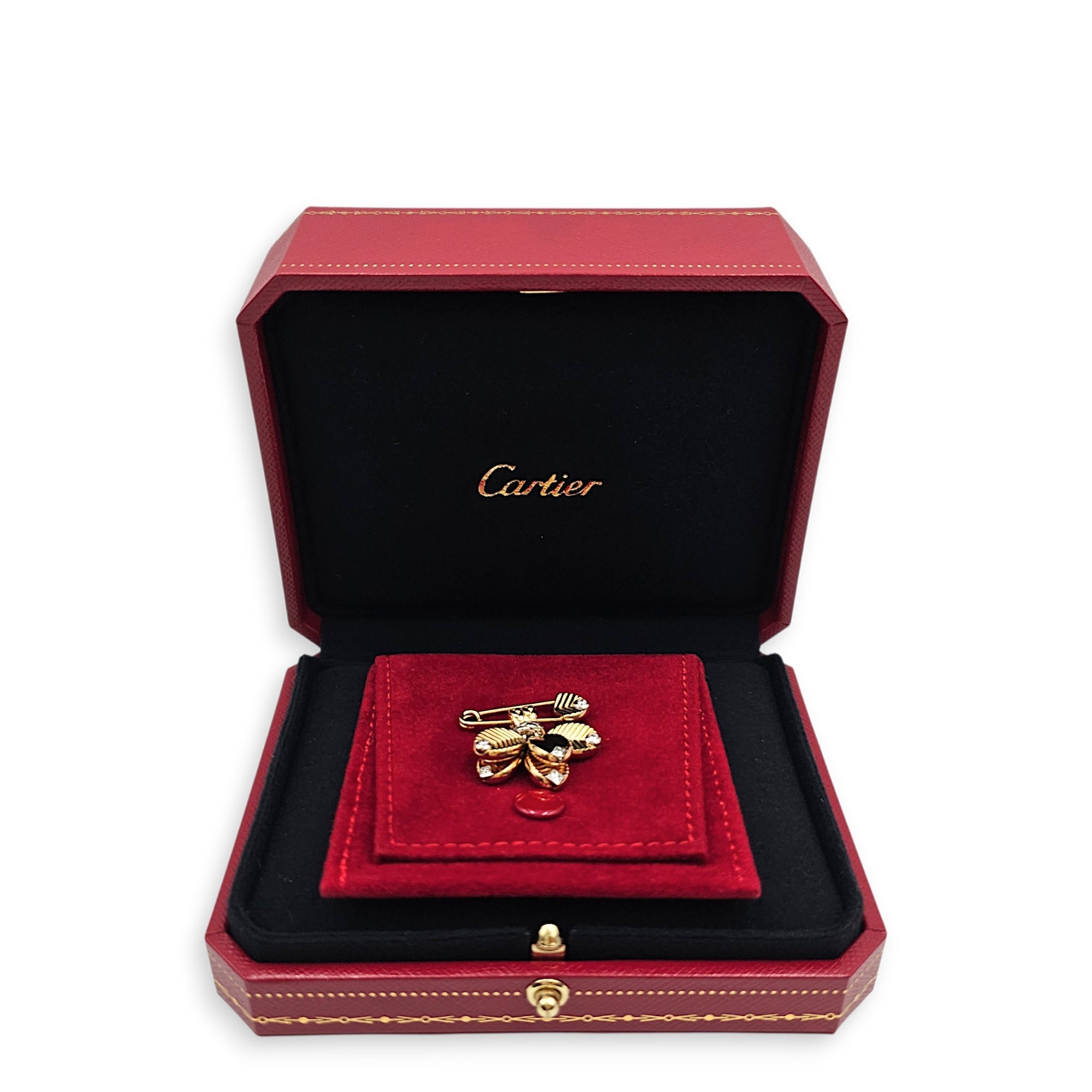 Grain de Cafe, 6 Diamonds, 0.22 Carat Brooch in Gold CL2511-17349 3