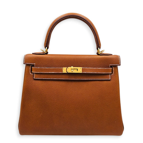Kelly 25 Fauve in Barenia Faubourg Gold hardware CL2511-17389 1