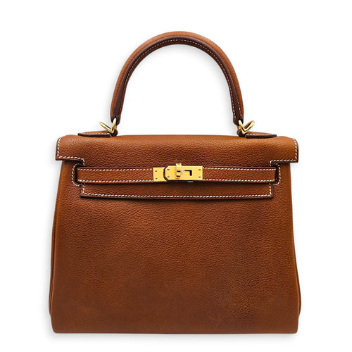 Kelly 25 Fauve in Barenia Faubourg Gold hardware CL2511-17402 1