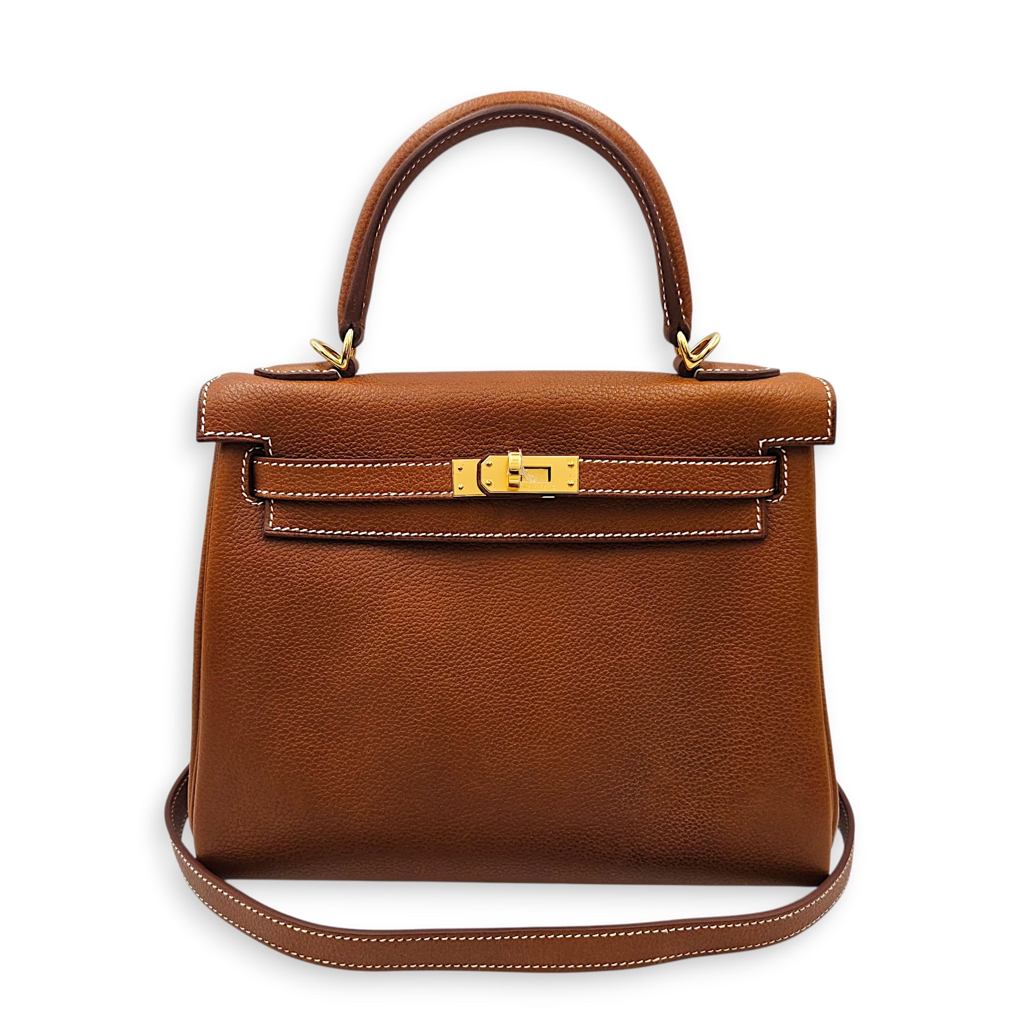 Kelly 25 Fauve in Barenia Faubourg Gold hardware CL2511-17402 3