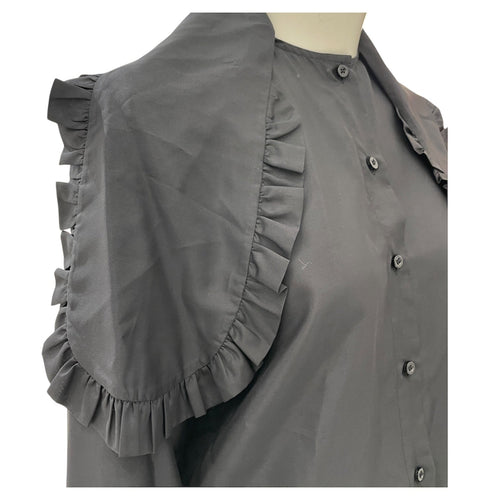 Dior Long-sleeved Blouse  with Ruffled Detailing Black Ready-To-Wear in Silk CL2512-17567 3