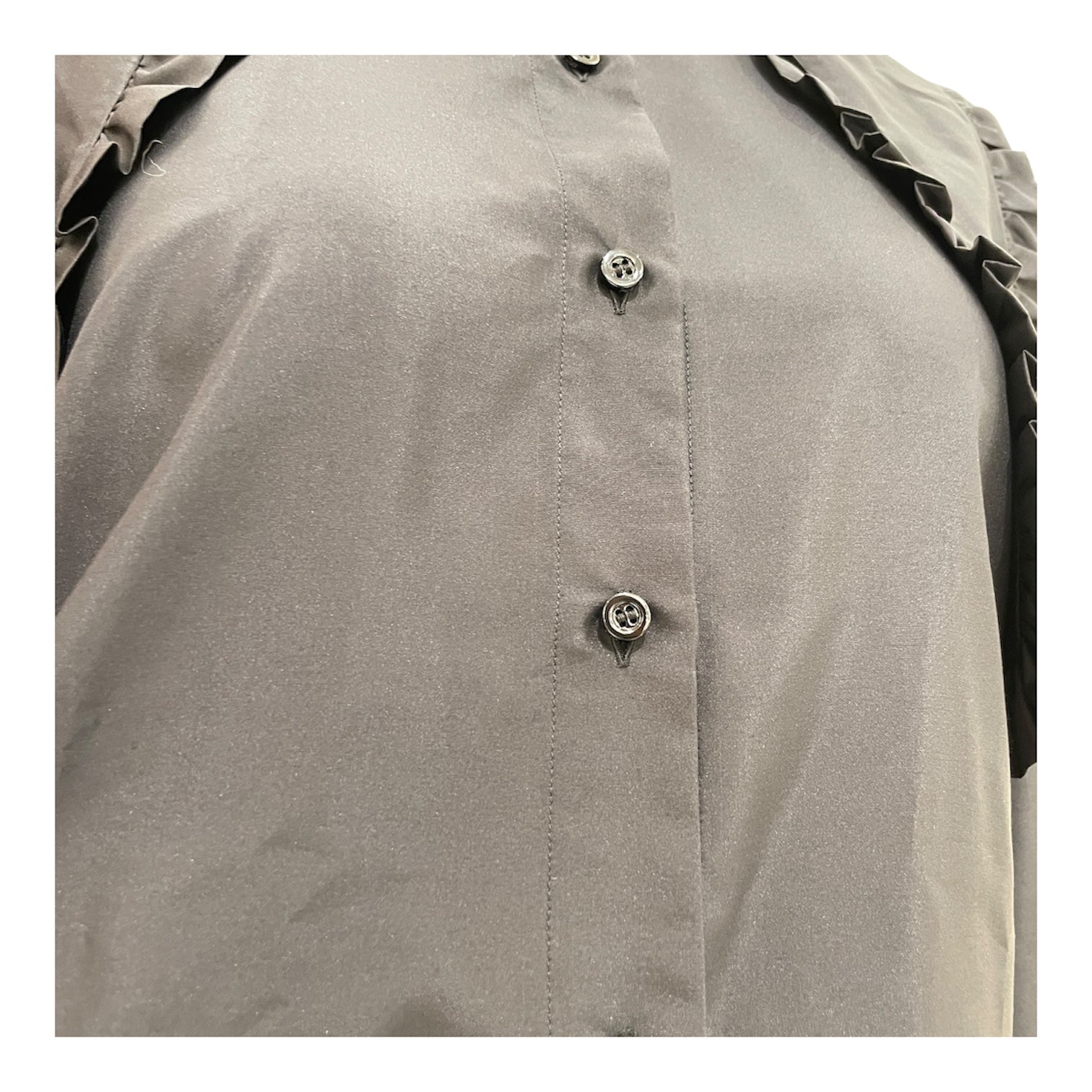 Dior Long-sleeved Blouse  with Ruffled Detailing Black Ready-To-Wear in Silk CL2512-17567 4