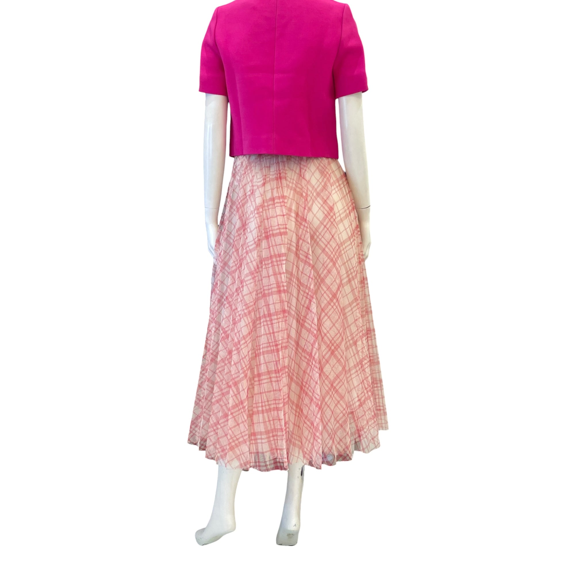 Dior Silk Mid-length Skirt Size 34 34 Pink Ready-To-Wear in Polyester