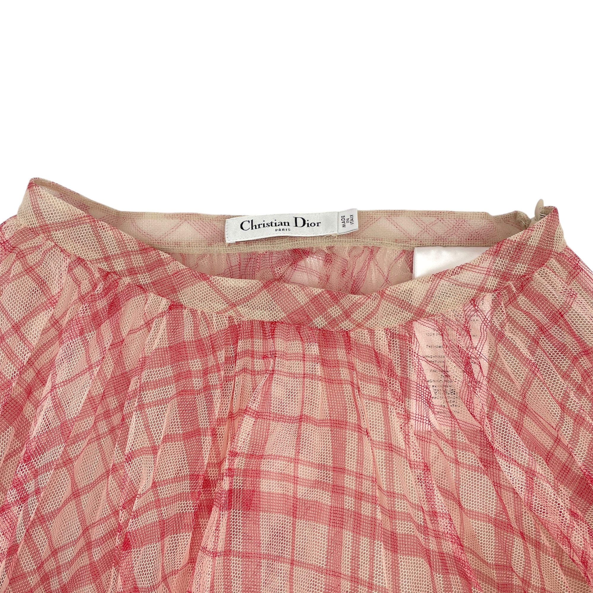 Dior Silk Mid-length Skirt Size 34 34 Pink Ready-To-Wear in Polyester