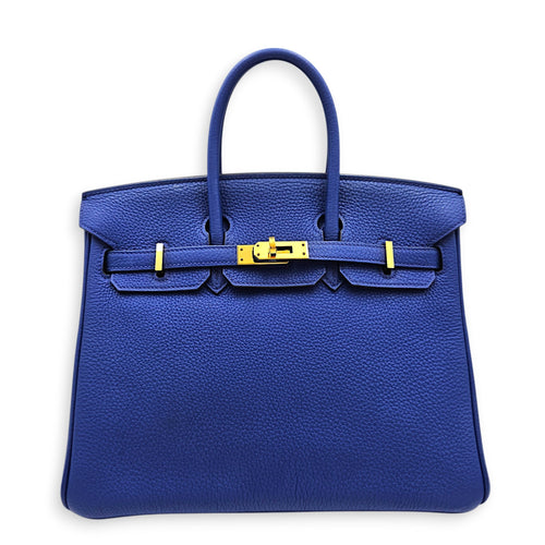 Birkin 25 Blue Electric in Togo Gold hardware CL2512-17621 1