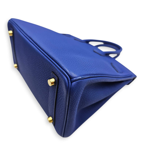 Birkin 25 Blue Electric in Togo Gold hardware CL2512-17621 10