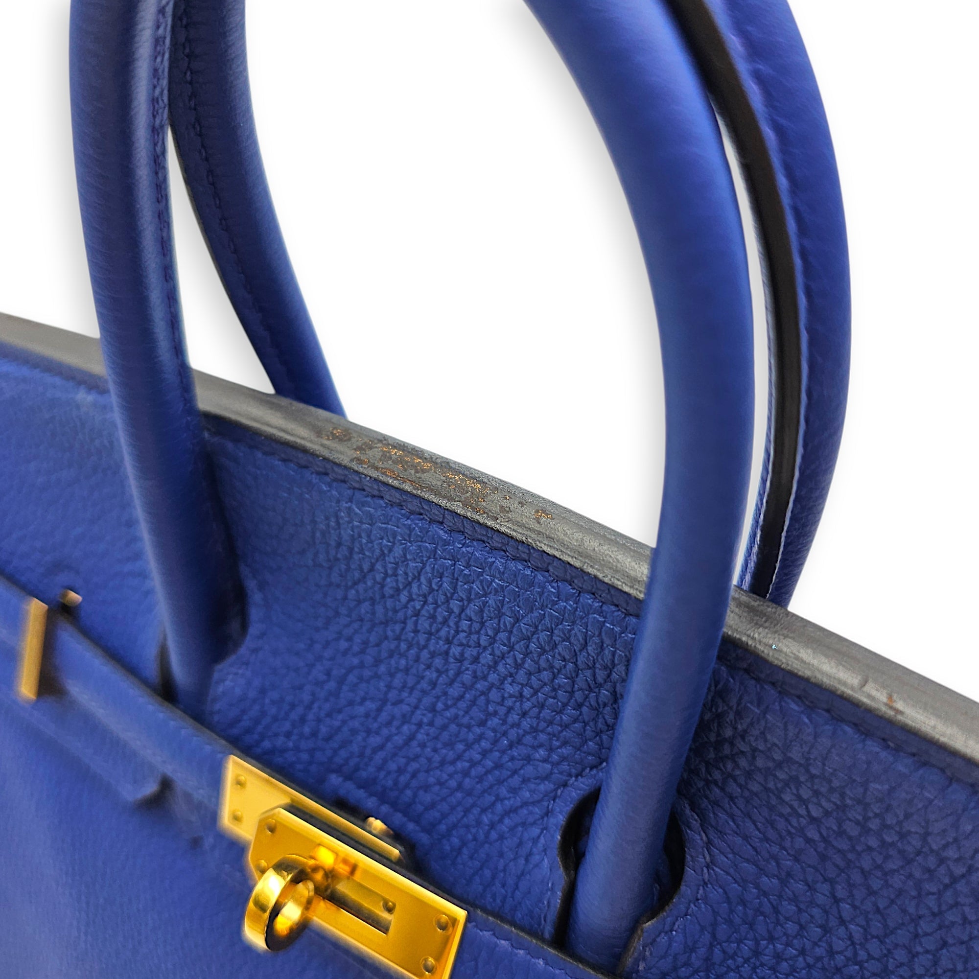 Birkin 25 Blue Electric in Togo Gold hardware CL2512-17621 12