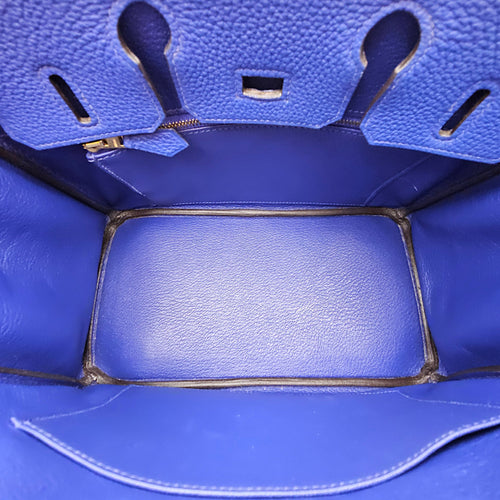 Birkin 25 Blue Electric in Togo Gold hardware CL2512-17621 6
