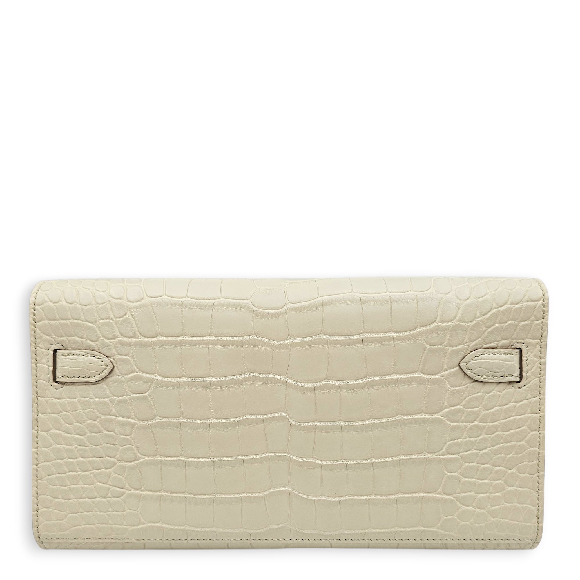Kelly To Go Beton Crossbody Bag in Matte Alligator Palladium hardware CL2512-17764 2