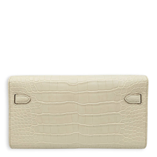 Kelly To Go Beton Crossbody Bag in Matte Alligator Palladium hardware CL2512-17764 2