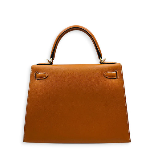 Sellier Kelly 28 Toffee in Epsom Gold hardware CL2512-17786 2