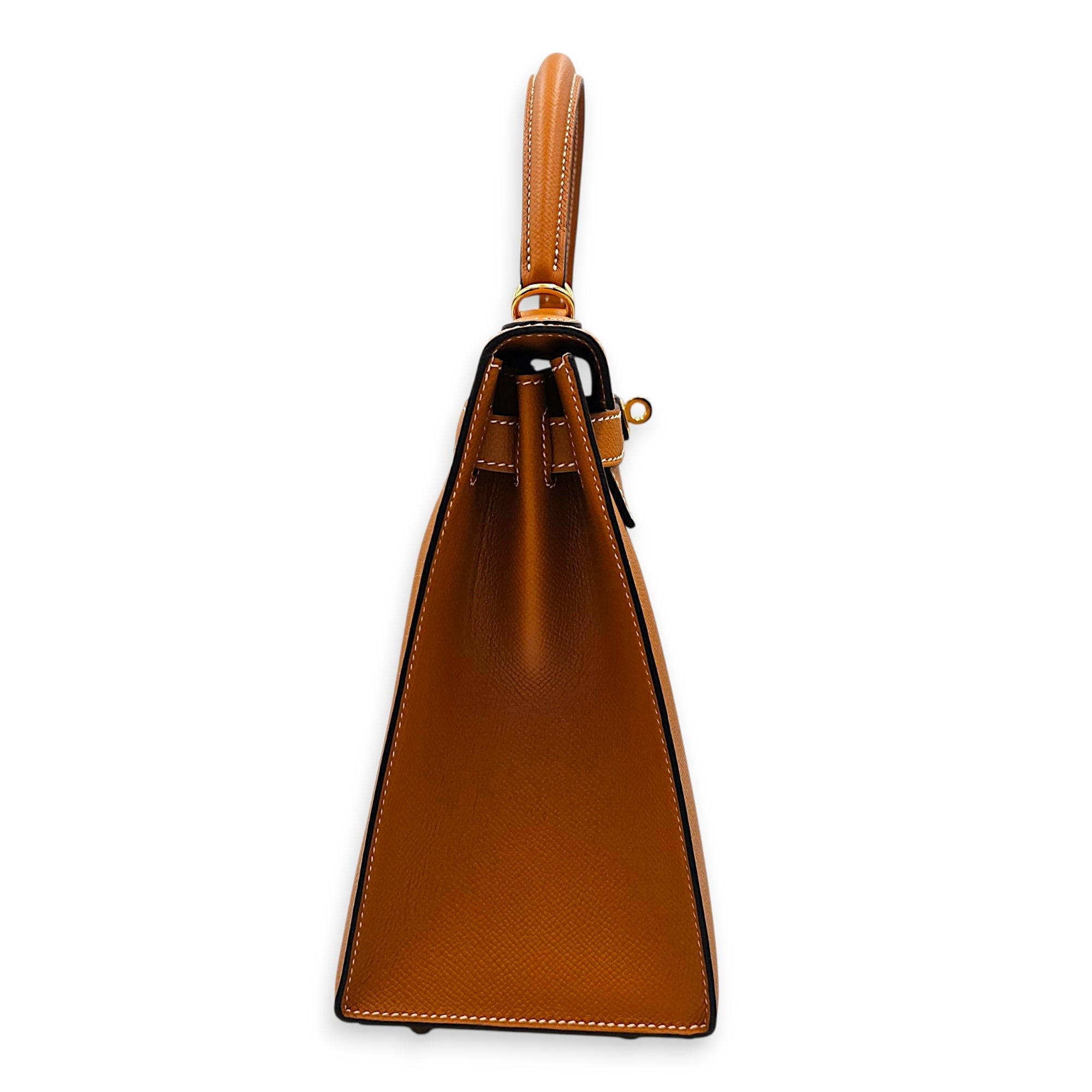 Sellier Kelly 28 Toffee in Epsom Gold hardware CL2512-17786 4