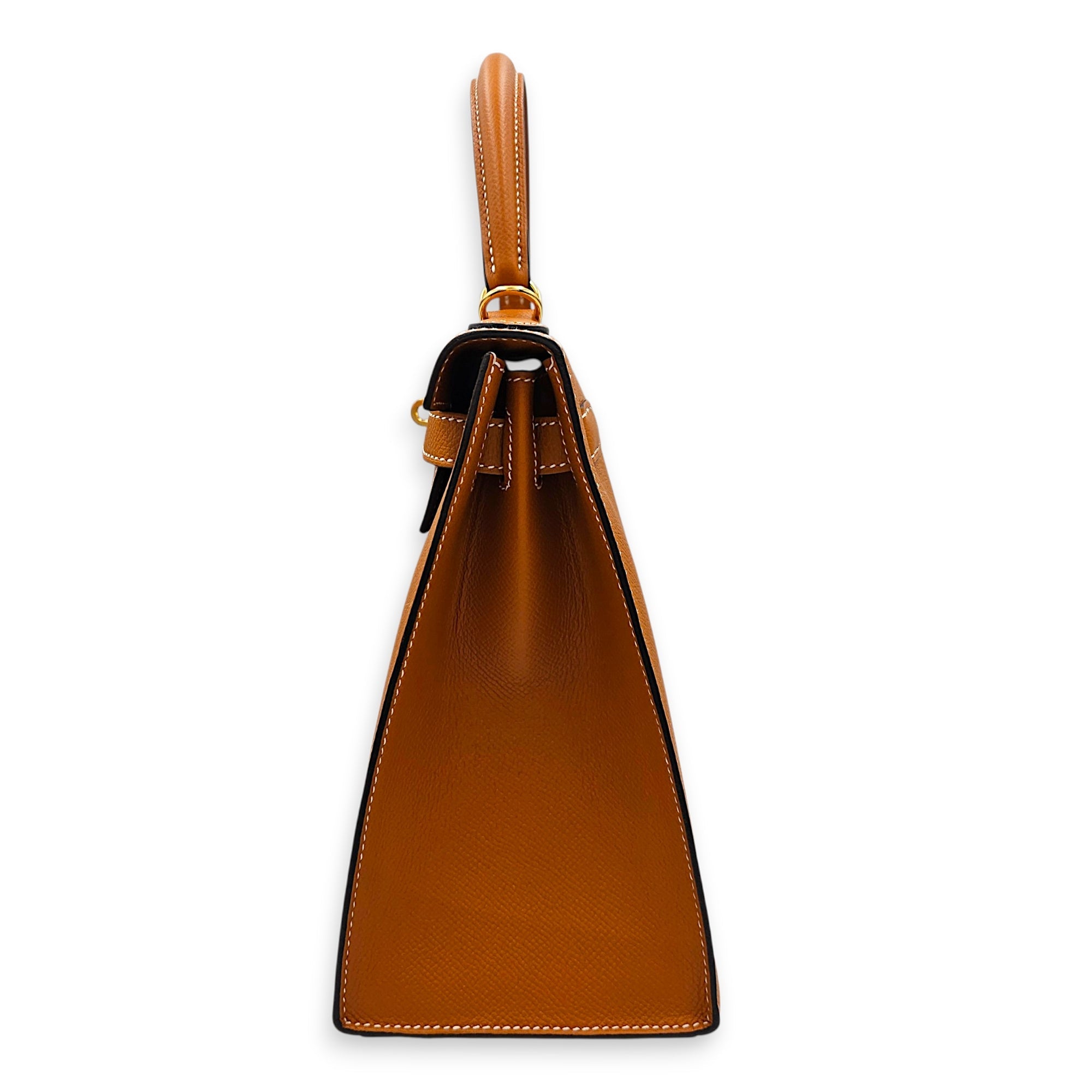 Sellier Kelly 28 Toffee in Epsom Gold hardware CL2512-17786 5