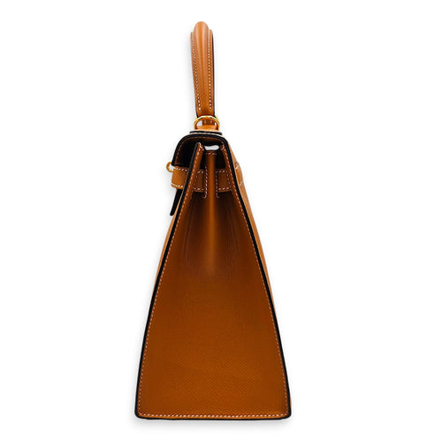 Sellier Kelly 28 Toffee in Epsom Gold hardware CL2512-17786 5