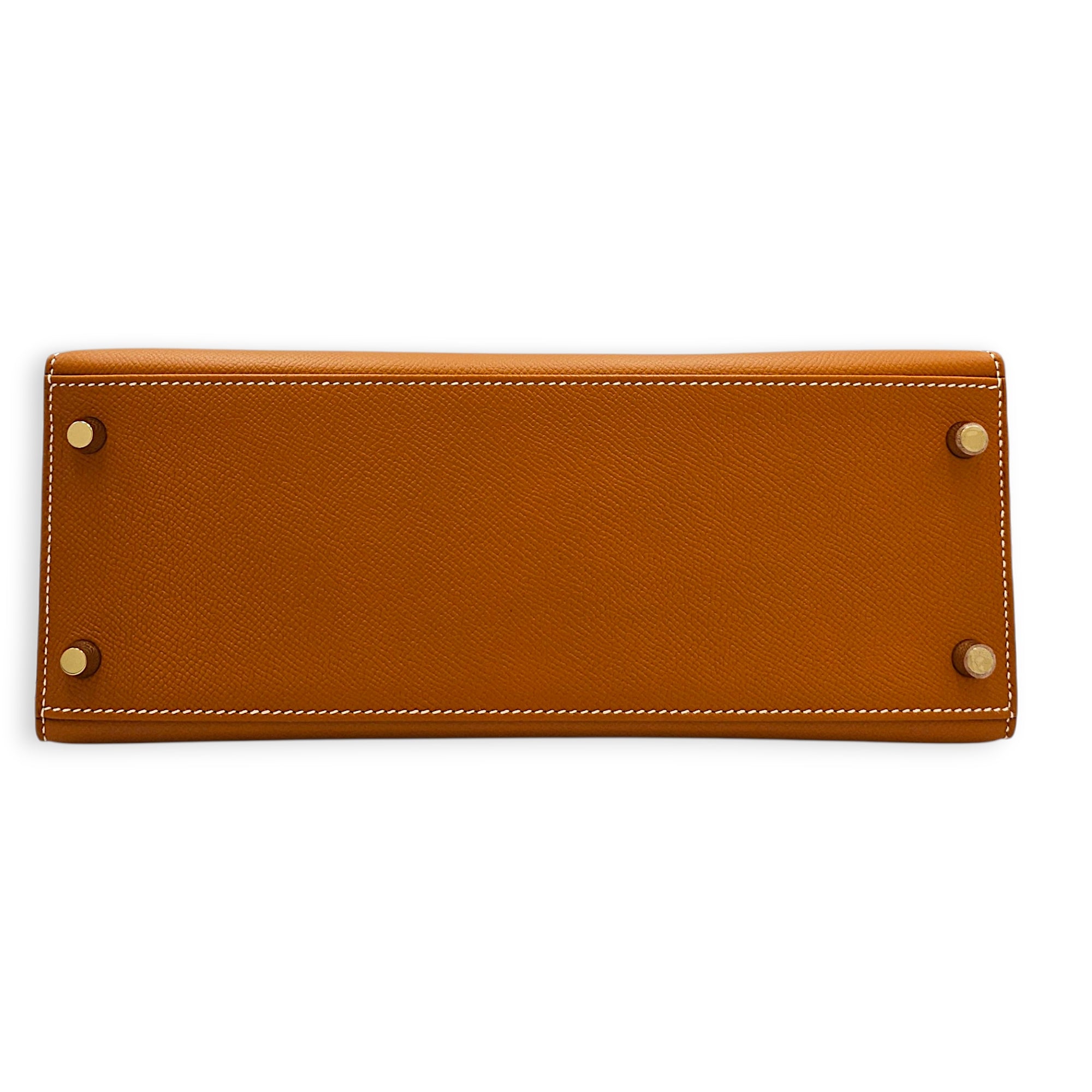 Sellier Kelly 28 Toffee in Epsom Gold hardware CL2512-17786 6