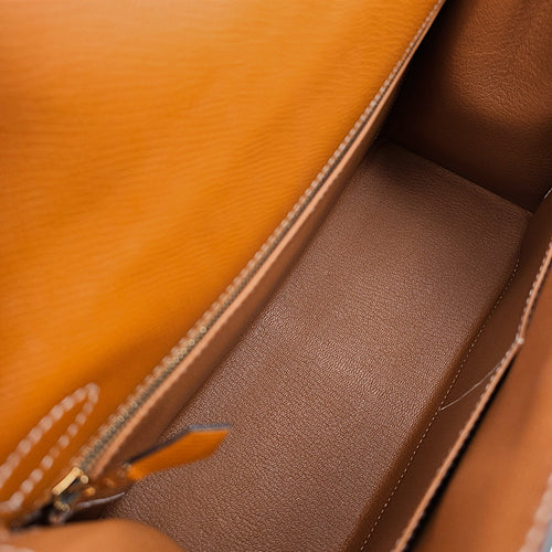 Sellier Kelly 28 Toffee in Epsom Gold hardware CL2512-17786 7