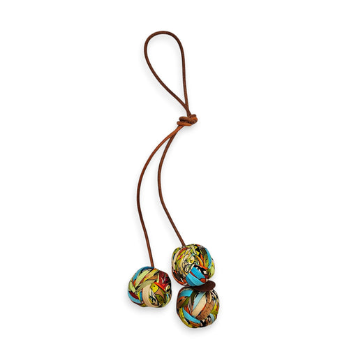 Silk Et Cuir Pompons Bag Silk charm Multi-colour Charm in Silk CL2512-17900 1