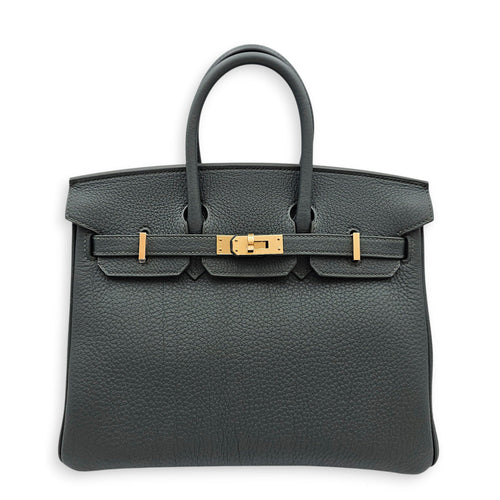 Birkin 25 Vert Mangrove in Togo Permabrass hardware CL2512-17910 1