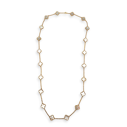 Vintage Alhambra 20 Motif  Necklace in Mother of Pearl CL2512-17942 1