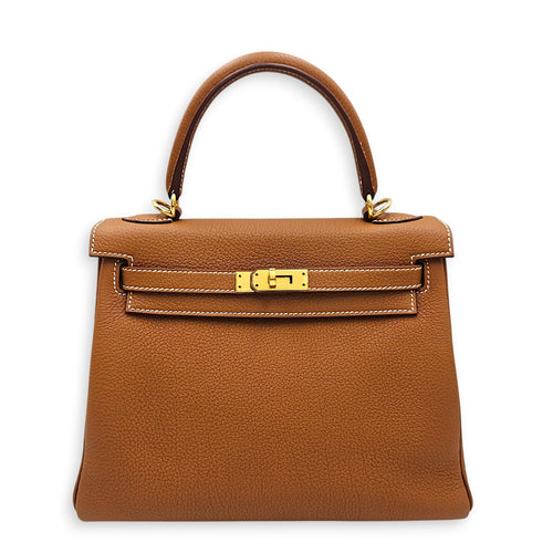 Kelly 25 Gold in Togo Gold hardware CL2512-17964 1