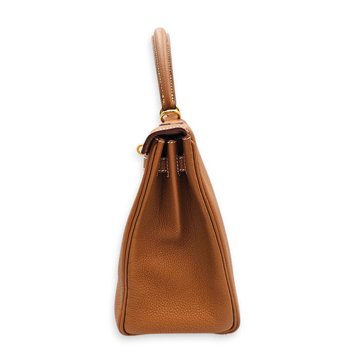 Kelly 25 Gold in Togo Gold hardware CL2512-17964 4