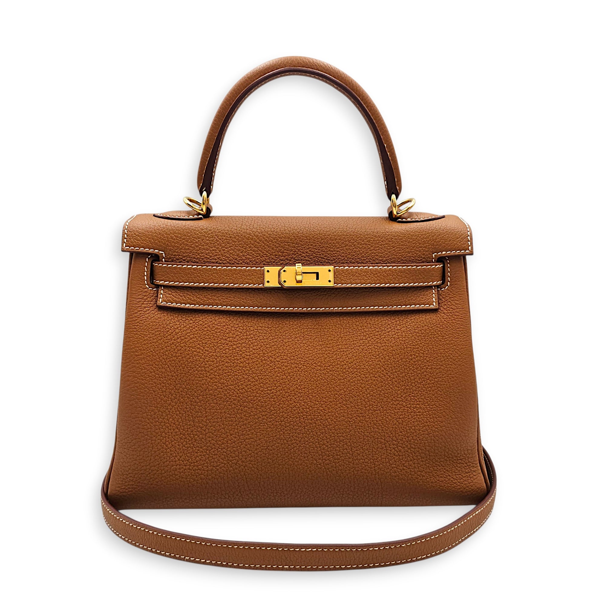 Kelly 25 Gold in Togo Gold hardware CL2512-17964 3