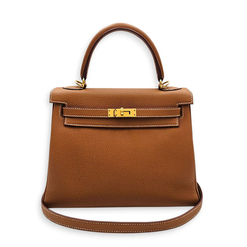 Kelly 25 Gold in Togo Gold hardware CL2512-17964 3