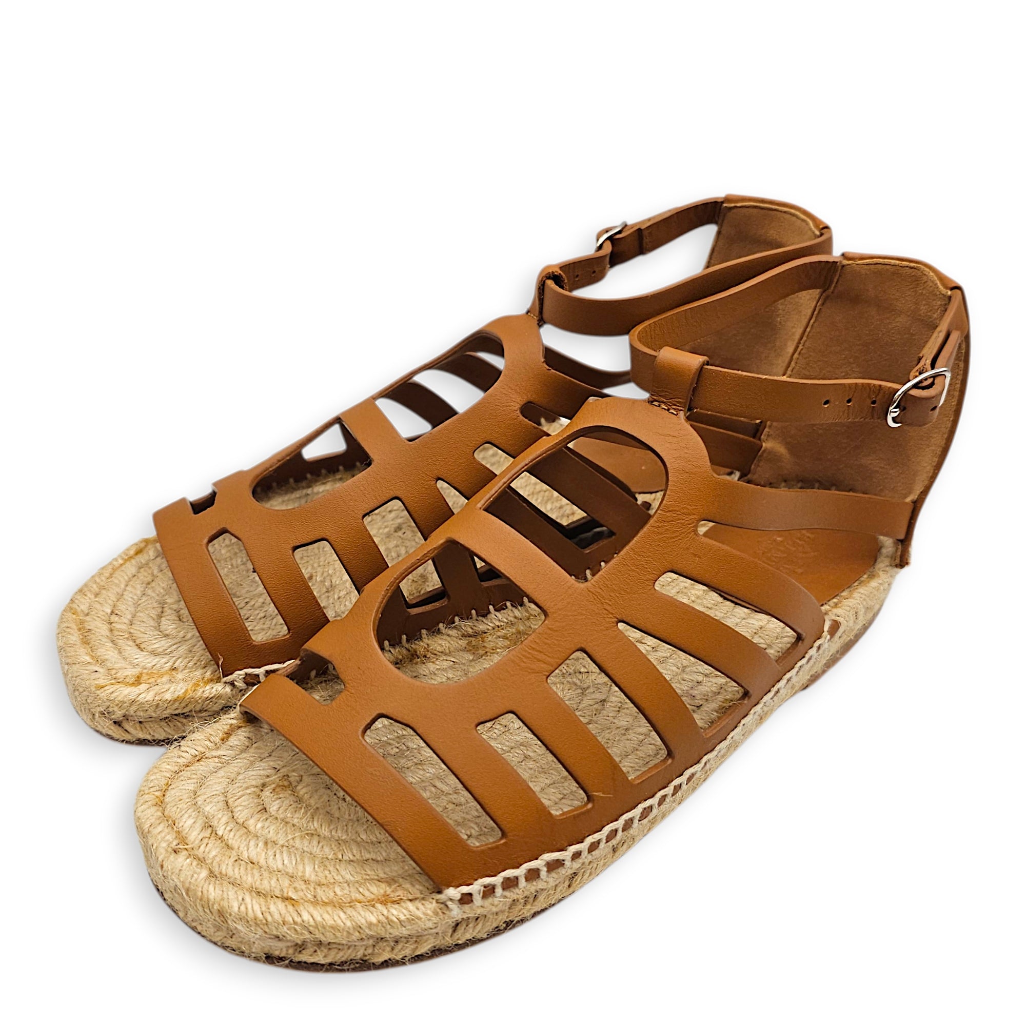 Constanza Espadrille. Sz: 37 Gold Sandals in Swift