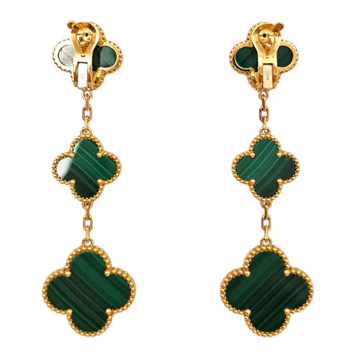 Magic Alhambra, 3 Motifs Earrings in Green CL2512-17975 2