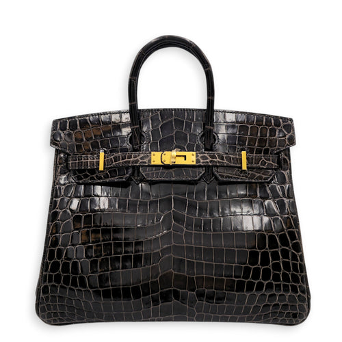 Birkin 25 Graphite in Shiny Niloticus Gold hardware CL2512-17977 1