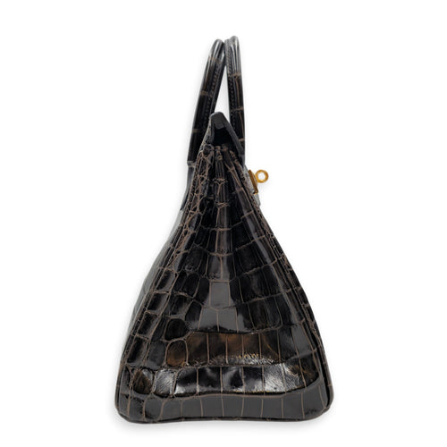 Birkin 25 Graphite in Shiny Niloticus Gold hardware CL2512-17977 3