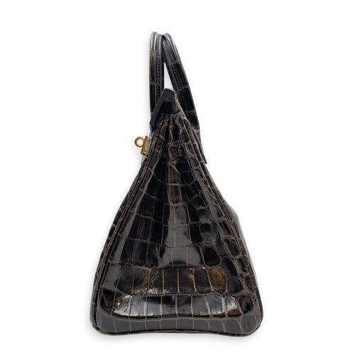 Birkin 25 Graphite in Shiny Niloticus Gold hardware CL2512-17977 4