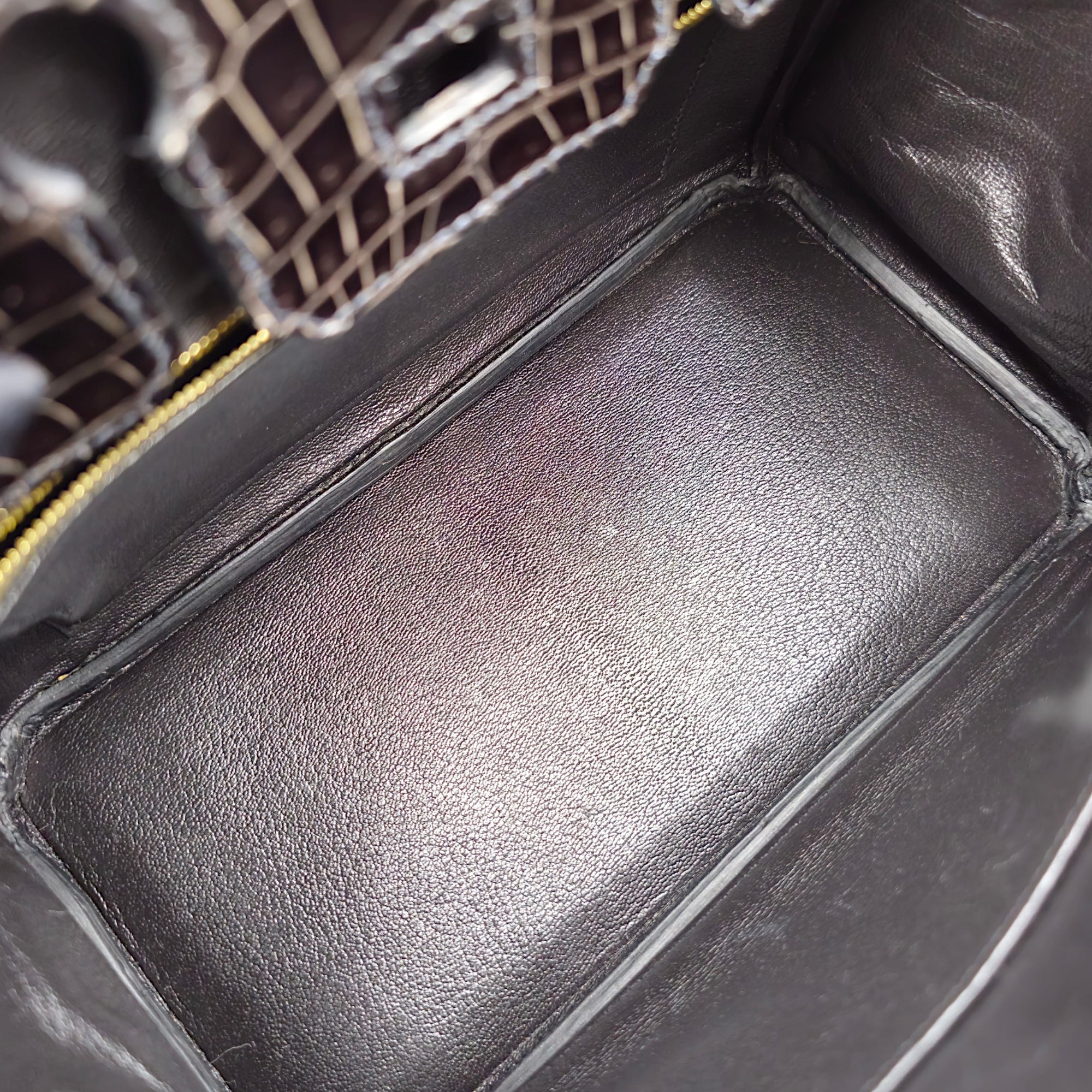 Birkin 25 Graphite in Shiny Niloticus Gold hardware CL2512-17977 6