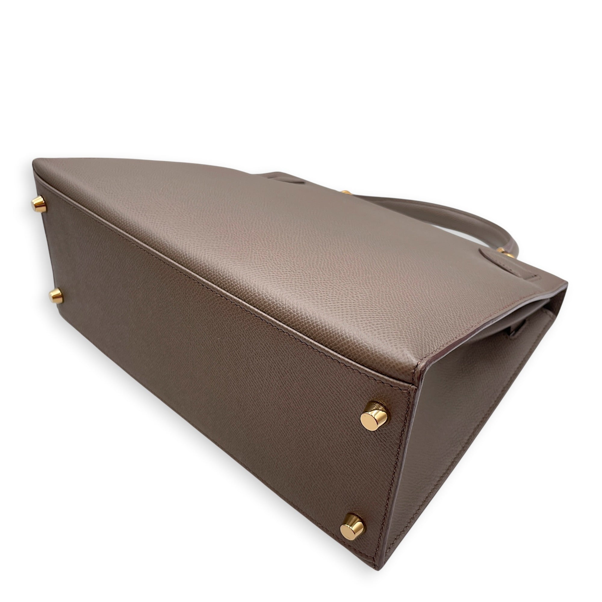 Sellier Kelly 28 Etain in Epsom Gold hardware CL2512-17979 10