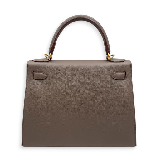 Sellier Kelly 28 Etain in Epsom Gold hardware CL2512-17979 2