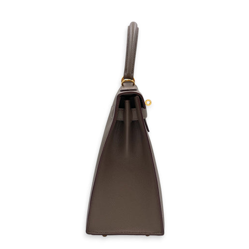 Sellier Kelly 28 Etain in Epsom Gold hardware