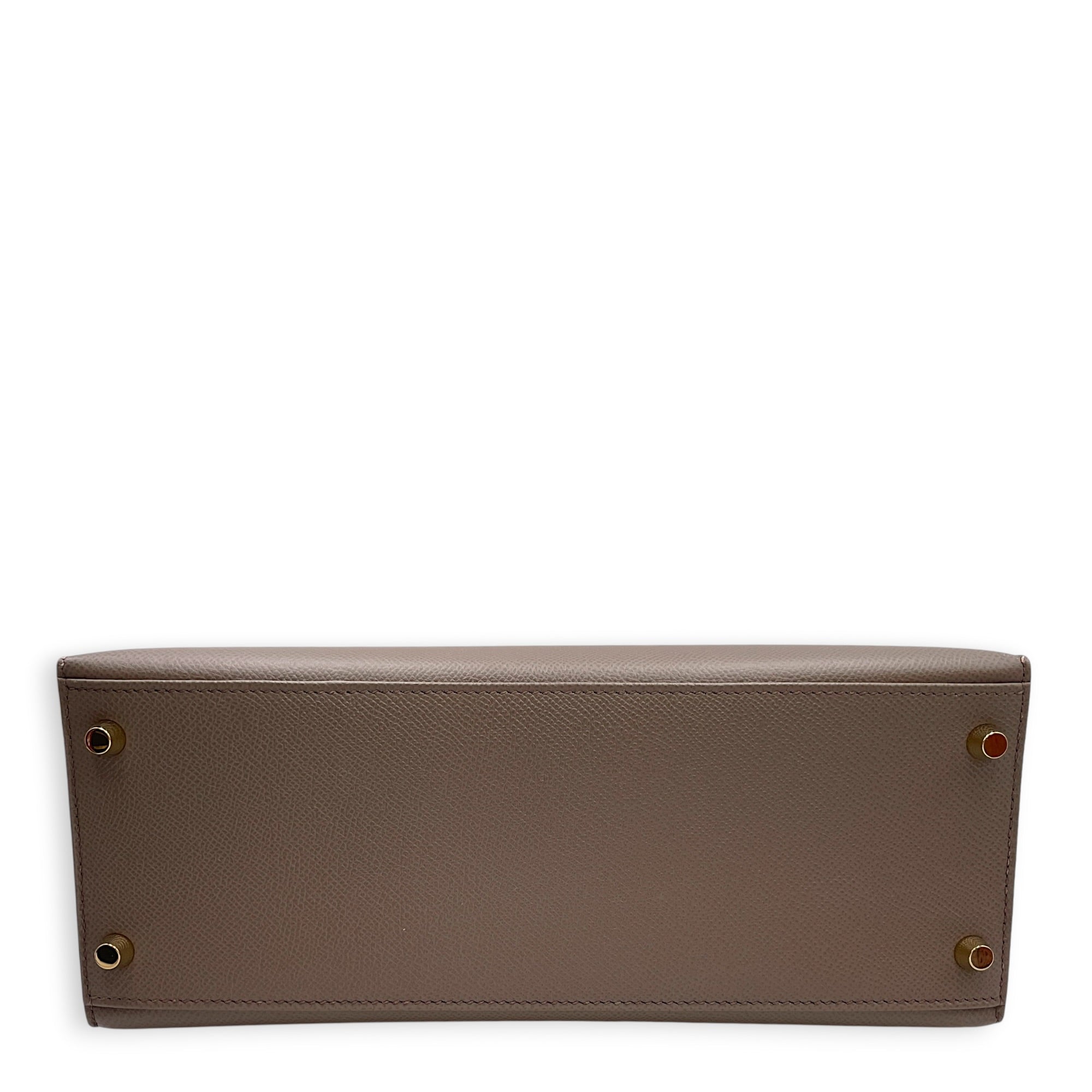 Sellier Kelly 28 Etain in Epsom Gold hardware