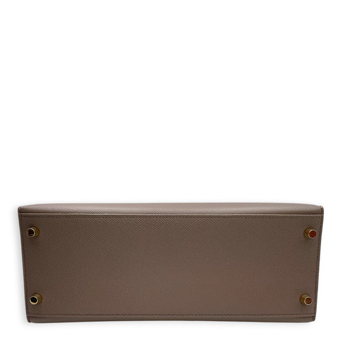 Sellier Kelly 28 Etain in Epsom Gold hardware
