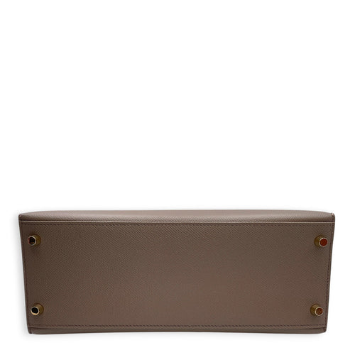Sellier Kelly 28 Etain in Epsom Gold hardware CL2512-17979 5