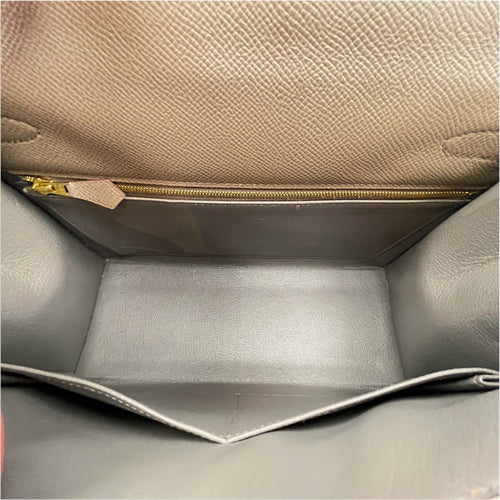 Sellier Kelly 28 Etain in Epsom Gold hardware CL2512-17979 6