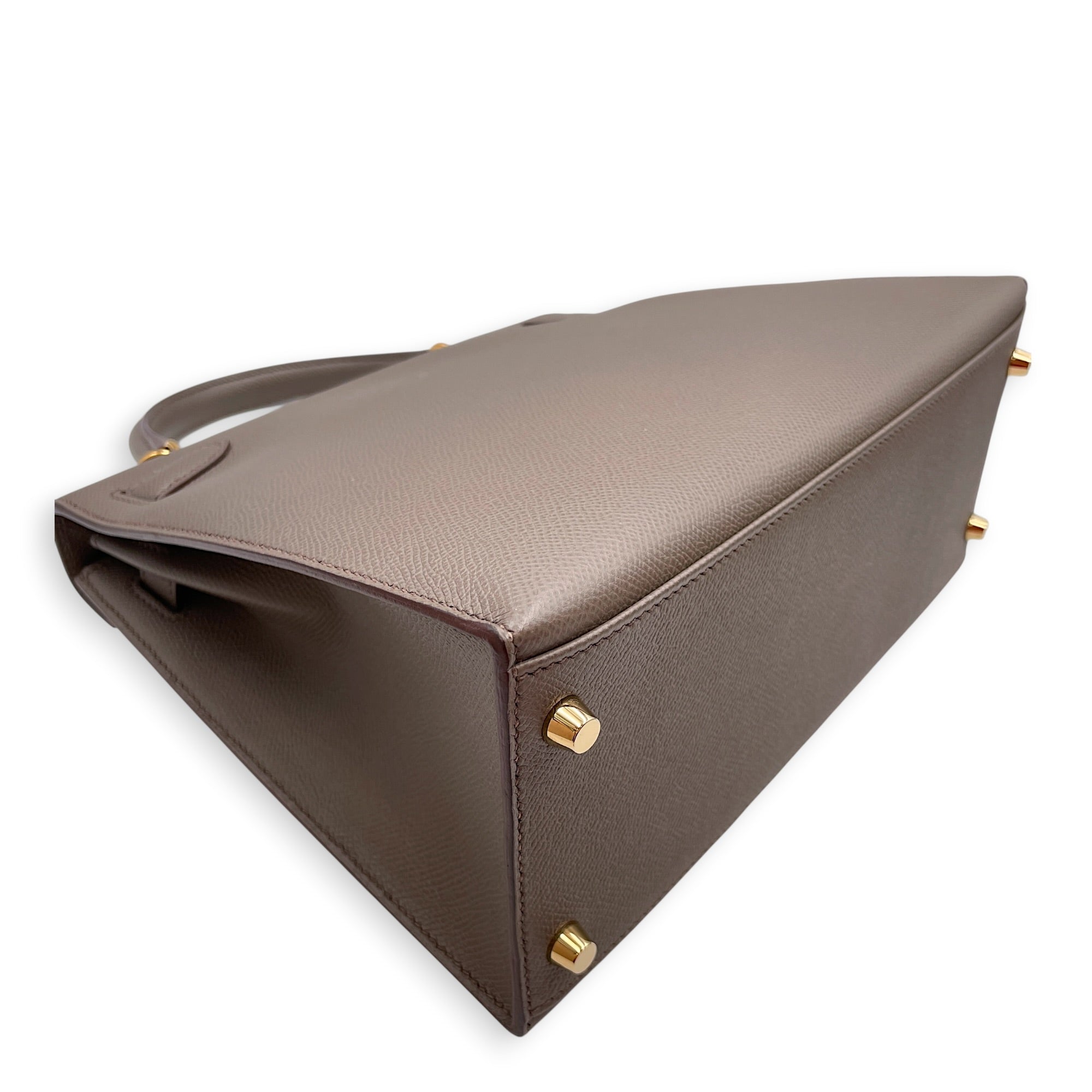 Sellier Kelly 28 Etain in Epsom Gold hardware CL2512-17979 9