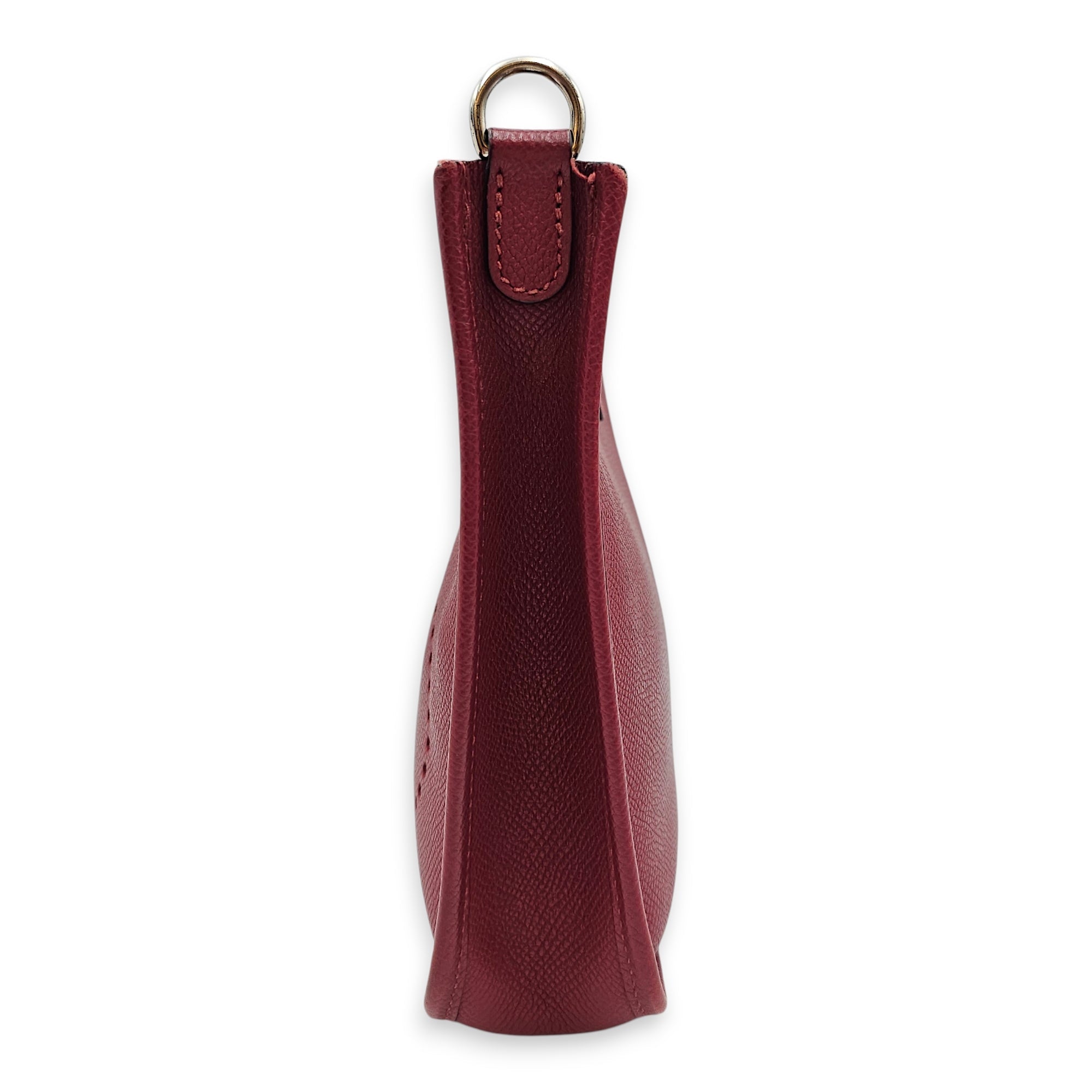 Evelyne Mini Rouge grenat in Epsom Palladium hardware CL2512-18015 3