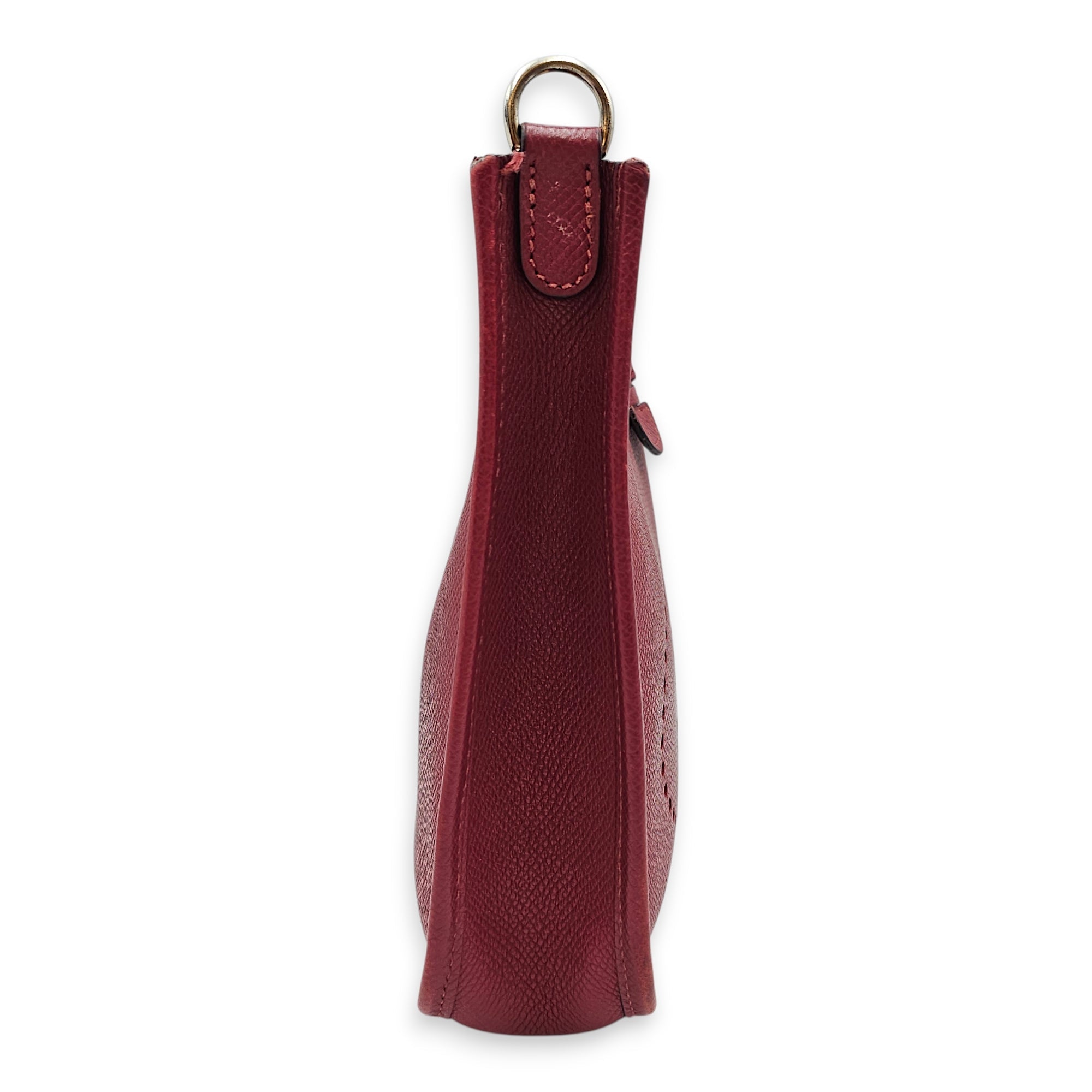 Evelyne Mini Rouge grenat in Epsom Palladium hardware CL2512-18015 4