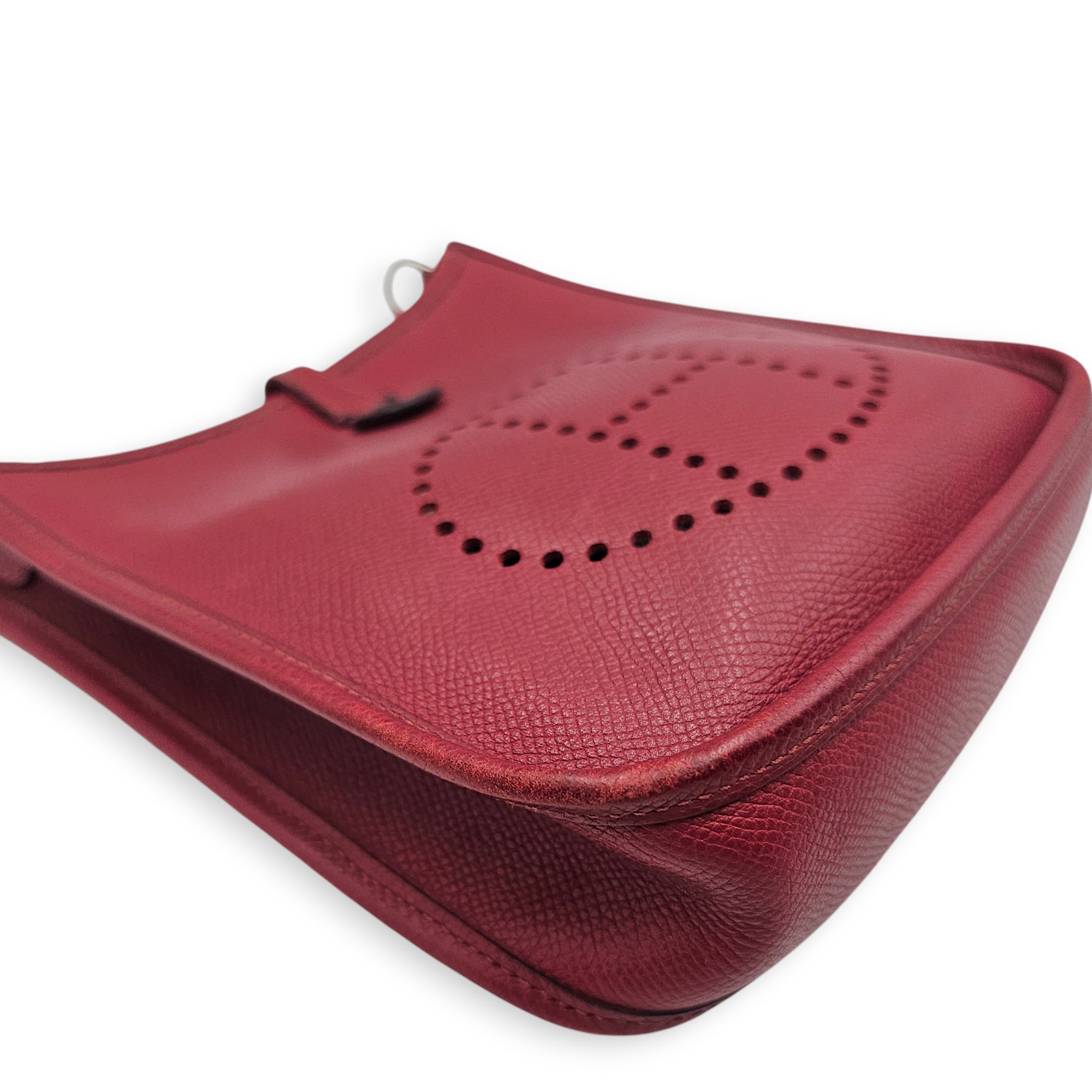 Evelyne Mini Rouge grenat in Epsom Palladium hardware CL2512-18015 8