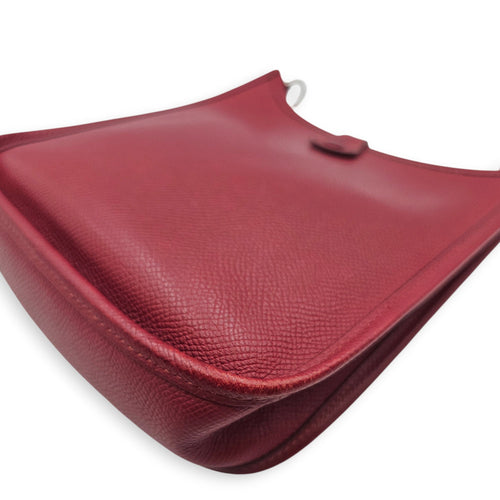 Evelyne Mini Rouge grenat in Epsom Palladium hardware CL2512-18015 9