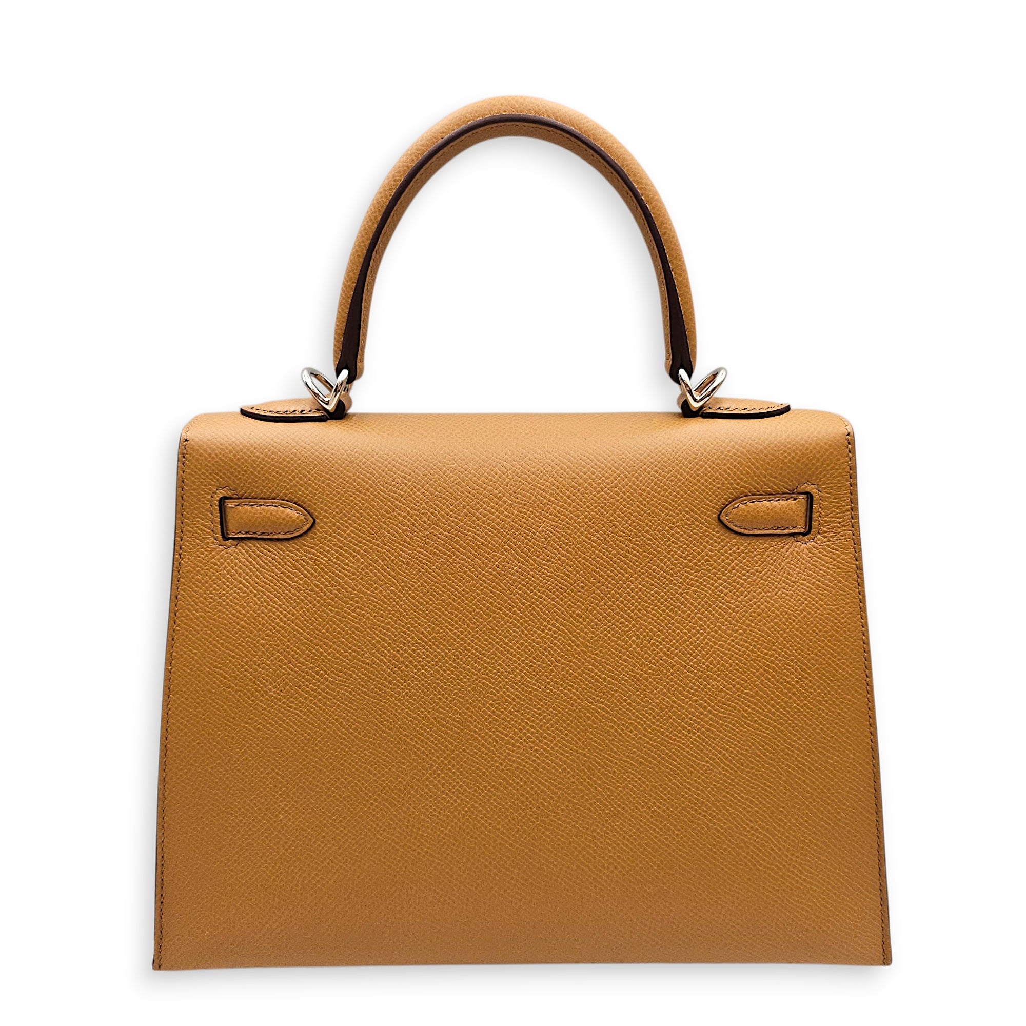 Sellier Kelly 25 Biscuit in Epsom Palladium hardware CL2512-18091 2